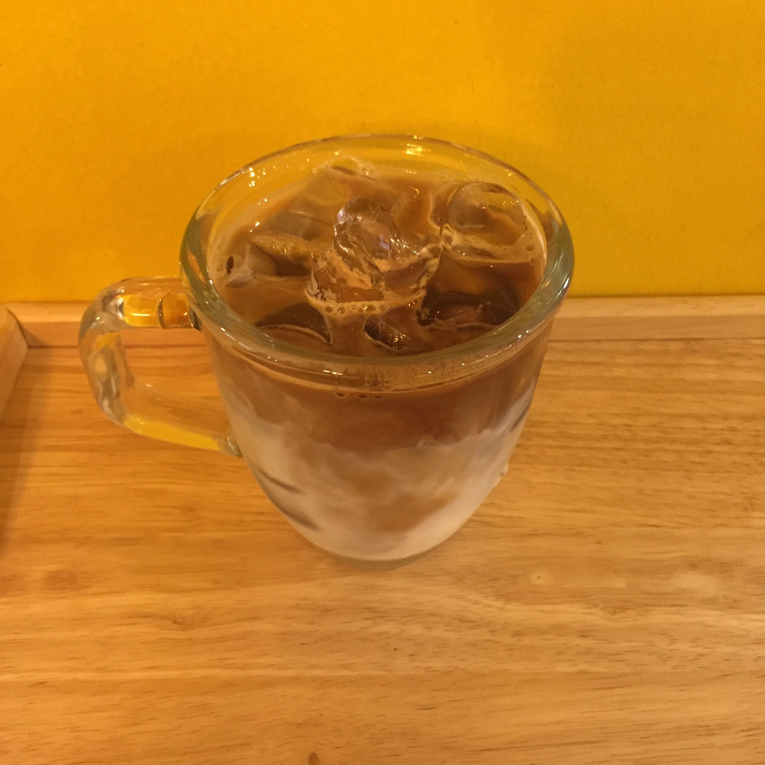 Iced coffee with milk